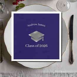  Silver Graduation Cap -Class of 2026 Servet