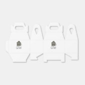 Silver graduation cap glitter add naam afstudeerde bedankdoosjes (Uitgevouwen)