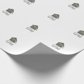 Silver graduation cap glitter add naam afstudeerde cadeaupapier (Hoek)