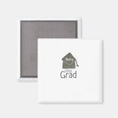 Silver graduation cap glitter add naam afstudeerde magneet (Voorkant / Achterkant)