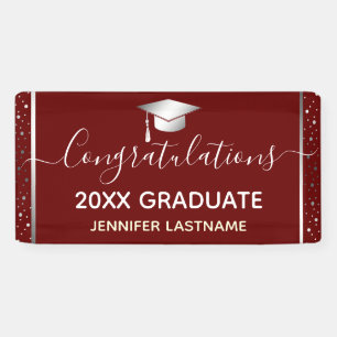 Silver Graduation Party Budget Banner