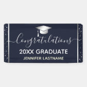 Silver Graduation Party Budget Spandoek (Horizontaal)