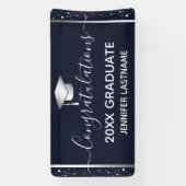 Silver Graduation Party Budget Spandoek (Verticaal)