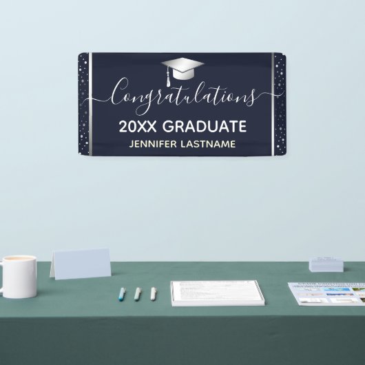 Silver Graduation Party Budget Spandoek (Beurs)
