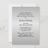 Silver Graduation Party Invitation Kaart (Achterkant)