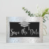 Silver Gradup, Confetti sparen de Datum Save The Date (Staand voorkant)