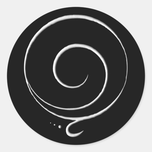 Silver Gratitude  Ronde Sticker (Voorkant)