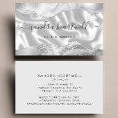 Silver Gray Agate Glitter Luxury Stylist Visitekaartje