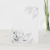 Silver Gray Botanical Elegant Photo Holiday Card Feestdagen Kaart (Achterkant)