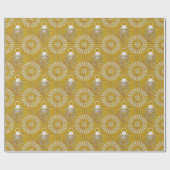 Silver Gray Filigree Kerstengel voor de vrede Cadeaupapier (Vlak)