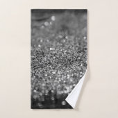 Silver Gray Glitter Bokeh Glam 2 Bad Handdoek (Handdoek)