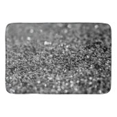 Silver Gray Glitter Bokeh Glam 2 Badmat (Voorkant)