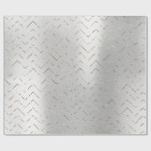 Silver Gray Grafiet Metallic Foxier VIP Chevron Cadeaupapier (Vlak)