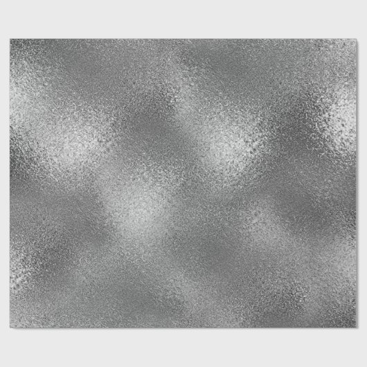 Silver Gray Grafiet Shiny Glass Metallic VIP Cadeaupapier (Vlak)