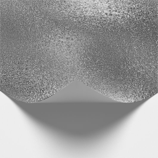 Silver Gray Grafiet Shiny Glass Metallic VIP Cadeaupapier (Hoek)