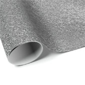 Silver Gray Grafiet Shiny Glass Metallic VIP Cadeaupapier (Rol Hoek)