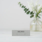 SILVER GRAY GRASS FABRIC STUD EARRING DISPLAY LOGO MINI VISITEKAARTJE (Staand voorkant)