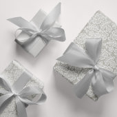 Silver Gray Lace Wedding Inpakpapier Vel