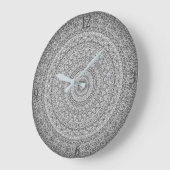 Silver/Gray Mandala Grote Klok (Hoek)
