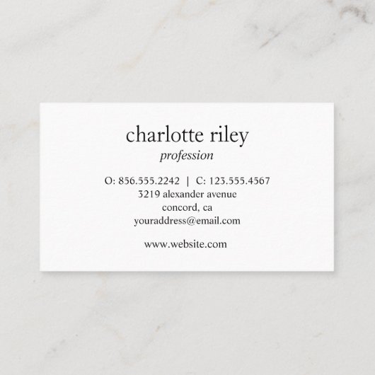 Silver Gray | Modern Roos Gold Striped Stijlvol Visitekaartje (Achterkant)