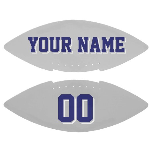 SILVER GRAY NAVY BLUE EN WITTE Football (Panelen)