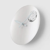 Silver Gray Ombre Gem Crystal Abstract Concept Ronde Klok (Hoek)