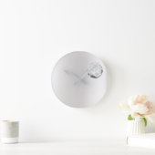 Silver Gray Ombre Gem Crystal Abstract Concept Ronde Klok (Huis)