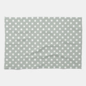 Silver Gray Polka Dot Pattern Kitchen Towels Theedoek (Horizontaal)