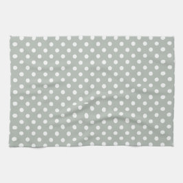 Silver Gray Polka Dot Pattern Kitchen Towels Theedoek