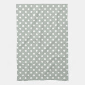 Silver Gray Polka Dot Pattern Kitchen Towels Theedoek (Verticaal)