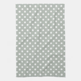 Silver Gray Polka Dot Pattern Kitchen Towels Theedoek