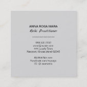 *~* Silver Gray Reiki Hoofdsymbool Vierkante Visitekaartje (Achterkant)