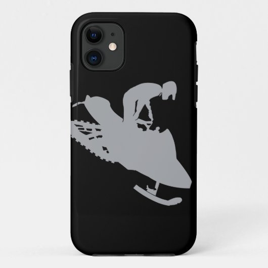 Silver Gray Snowmobiler Case-Mate iPhone Case (Achterkant)