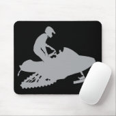 Silver Gray Snowmobiler Muismat (Met muis)