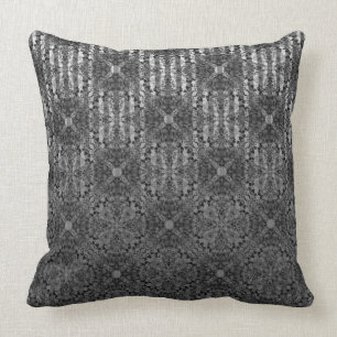 Silver Gray Striped Hollywood Regency Pattern Kussen