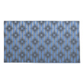 Silver Gray Striped Hollywood Regency Pattern Kussensloop (Achterkant-Links)