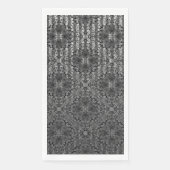 Silver Gray Striped Hollywood Regency Pattern Servet (Voorkant)