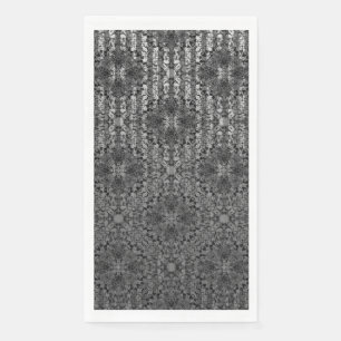 Silver Gray Striped Hollywood Regency Pattern Servet