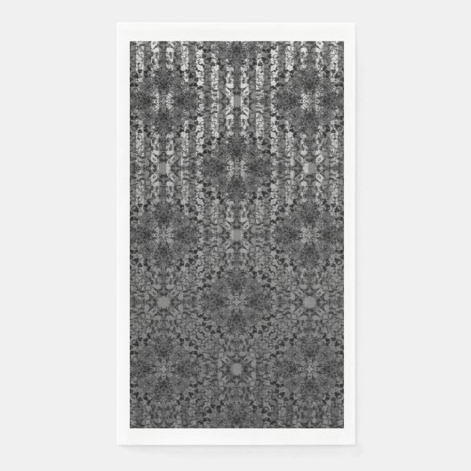 Silver Gray Striped Hollywood Regency Pattern Servet (Voorkant)