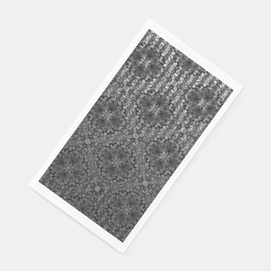 Silver Gray Striped Hollywood Regency Pattern Servet (Hoek)