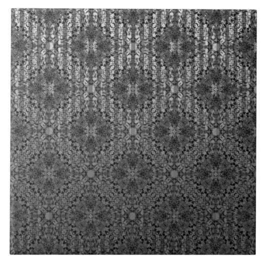 Silver Gray Striped Hollywood Regency Pattern Tegeltje (Voorkant)