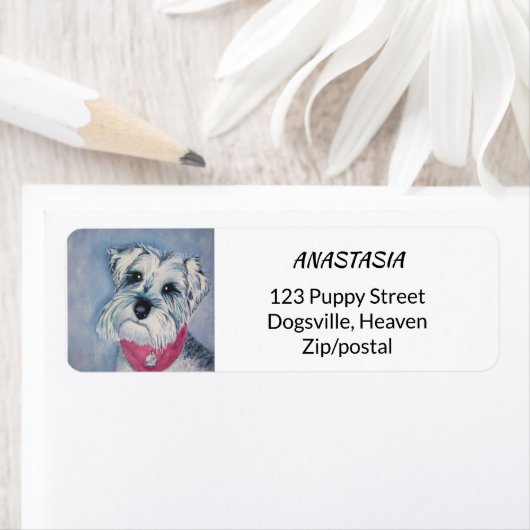 SILVER GRAY SWEET SCHNAUZER ETIKET (Insitu)