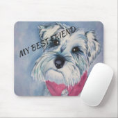 SILVER GRAY SWEET SCHNAUZER MUISMAT (Met muis)