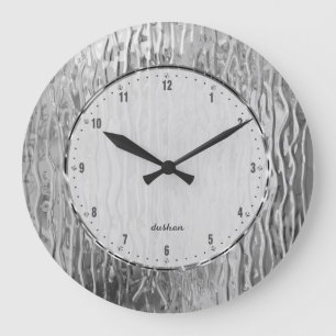 Silver Gray Tones Melting Stained Glass Grote Klok