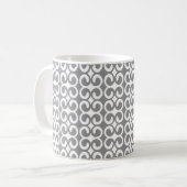 Silver Gray Unieke Patroon Koffiemok (Voorkant links)