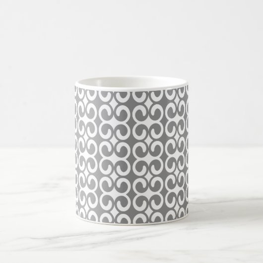 Silver Gray Unieke Patroon Koffiemok (Center)