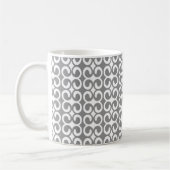 Silver Gray Unieke Patroon Koffiemok (Links)