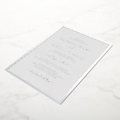 Silver Gray Wedding Folie Uitnodiging (Gedraaid)
