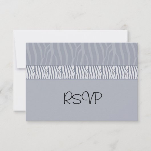 Silver Gray Wedding RSVP (Voorkant)