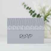 Silver Gray Wedding RSVP (Staand voorkant)